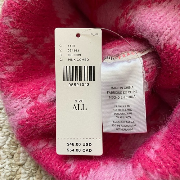 Anthropologie Pink and Red Knit Hat - Picture 4 of 6